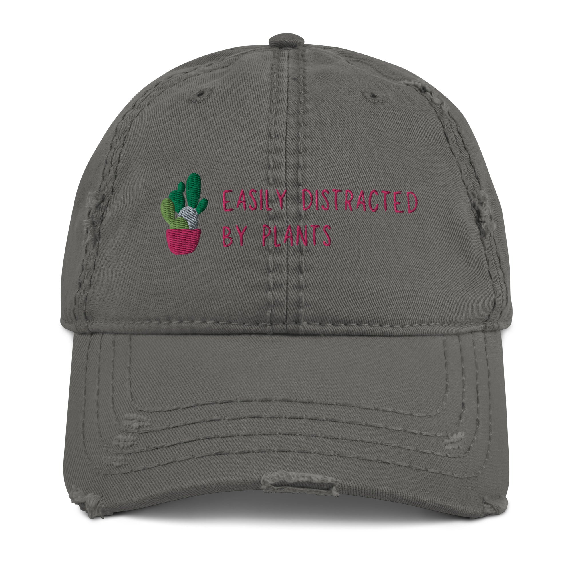 Plant Distraction Distressed Dad Hat Light