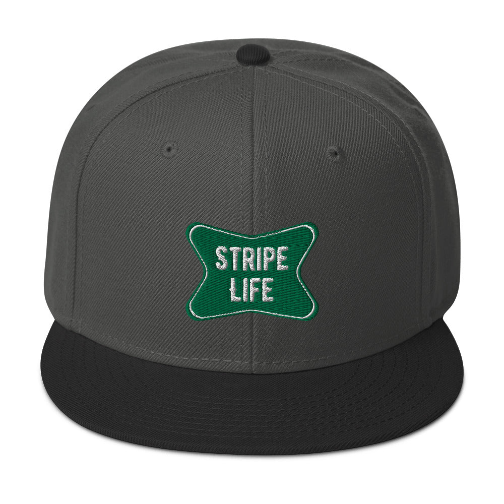 Stripe Life Snapback Hat