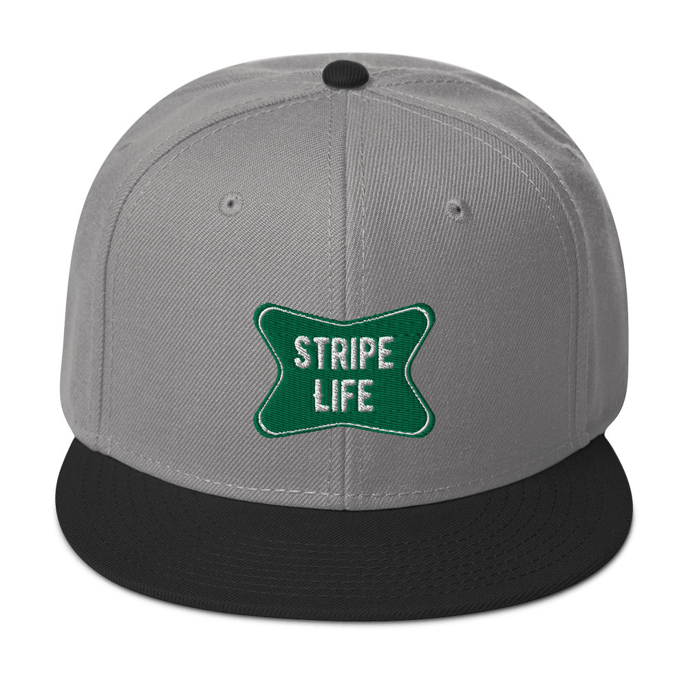Stripe Life Snapback Hat